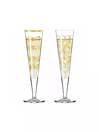 RITZENHOFF | Champagnerglas 2-er Set Goldnacht Champus #23 Nathalie Jean, Rurik Mahlberg 2023 | 